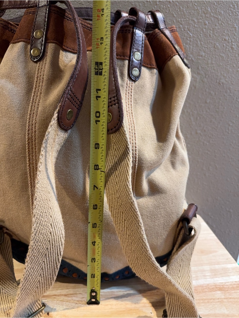 Lucky Brand Canvas and Leather Backpack - Picture 3 of 13